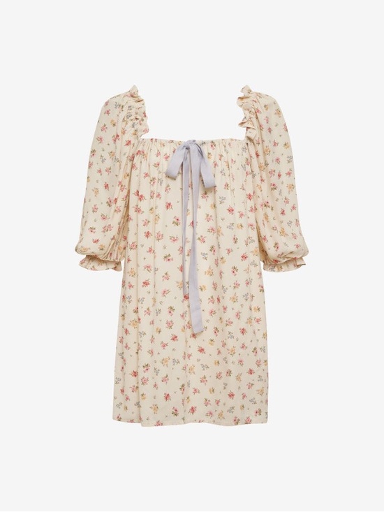 Rumored Dresses & Skirts - NEW Rumored Cream Floral Mini cottagecore marie Antoinette Pink floral dress